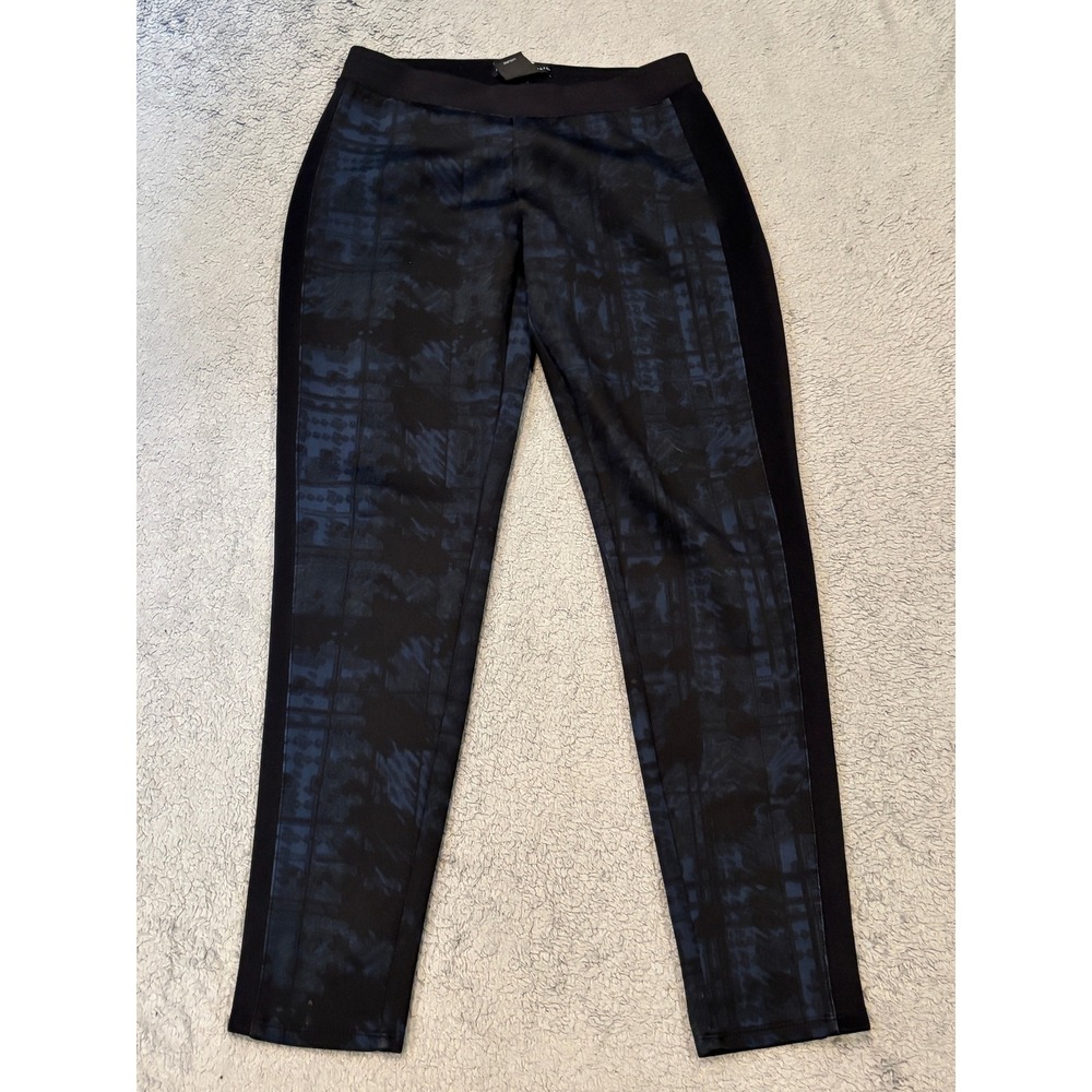 Rock & Republic Womens Blue Black Abstract Graphic Print Leggings Tapered Pant S